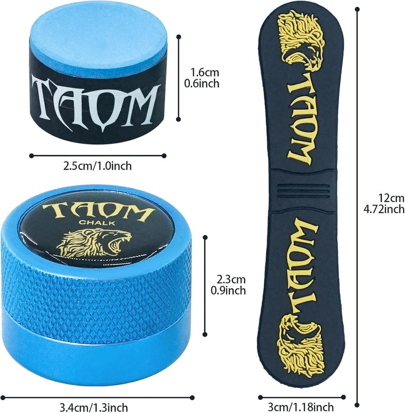 Banly TAOM Round Shaped Pool Chalk Holder, Portable Pool Chalk Cubes, Magnetic Mini Chalk Holder Pool Billiards, Pool Cue Chalk Case Container Box for Billiard Cue Tip Tool Pool Table Snooker Accessories - Image 2